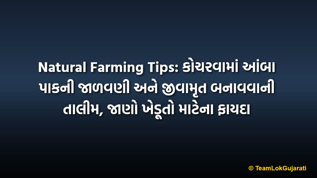 Natural Farming Tips: કોચરવામાં આંબા પાકની જાળવણી અને જીવામૃત બનાવવાની તાલીમ, જાણો ખેડૂતો માટેના ફાયદા