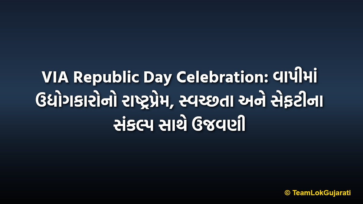 VIA Republic Day Celebration: વાપીમાં ઉદ્યોગકારોનો રાષ્ટ્રપ્રેમ, સ્વચ્છતા અને સેફટીના સંકલ્પ સાથે ઉજવણી