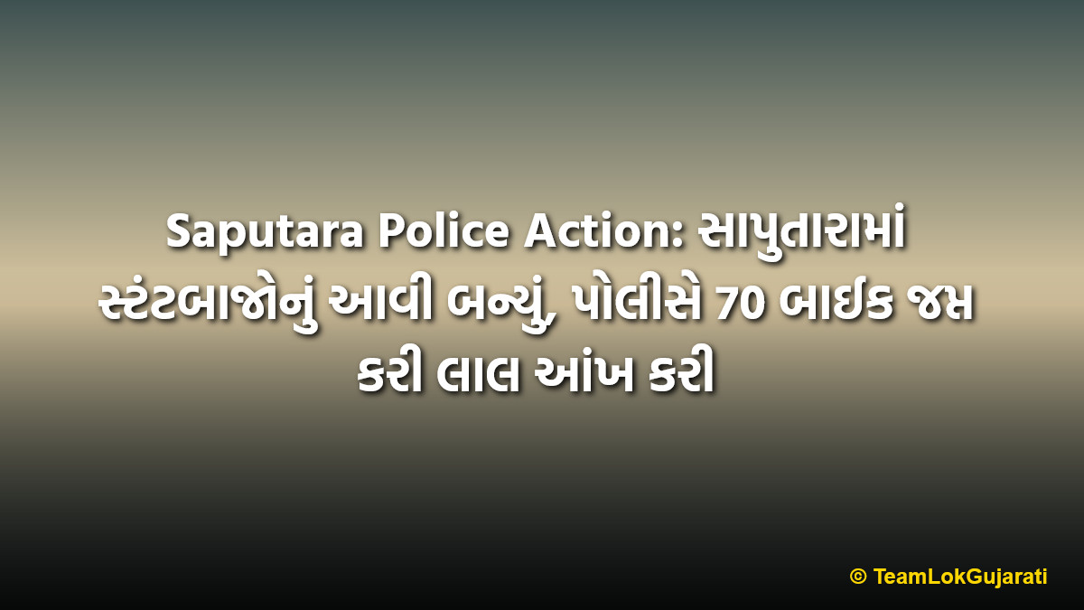 Saputara Police Action: સાપુતારામાં સ્ટંટબાજોનું આવી બન્યું, પોલીસે 70 બાઈક જપ્ત કરી લાલ આંખ કરી