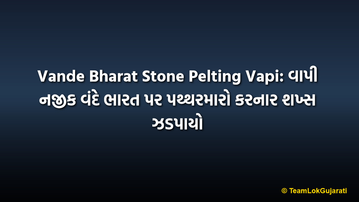Vande Bharat Stone Pelting Vapi: વાપી નજીક વંદે ભારત પર પથ્થરમારો કરનાર શખ્સ ઝડપાયો