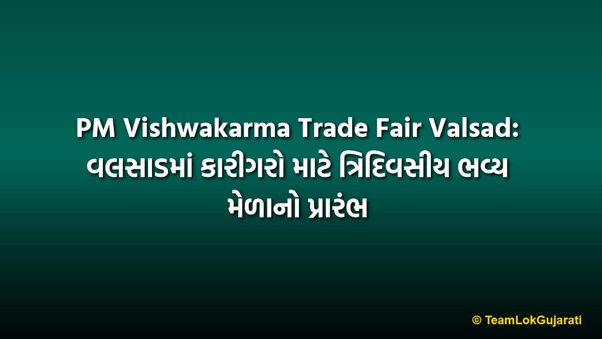 PM Vishwakarma Trade Fair Valsad: વલસાડમાં કારીગરો માટે ત્રિદિવસીય ભવ્ય મેળાનો પ્રારંભ