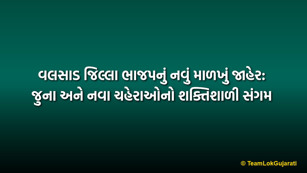 વલસાડ જિલ્લા ભાજપનું નવું માળખું જાહેર: જુના અને નવા ચહેરાઓનો શક્તિશાળી સંગમ | Valsad BJP District Organization Appointments: Powerful Blend of Old and New