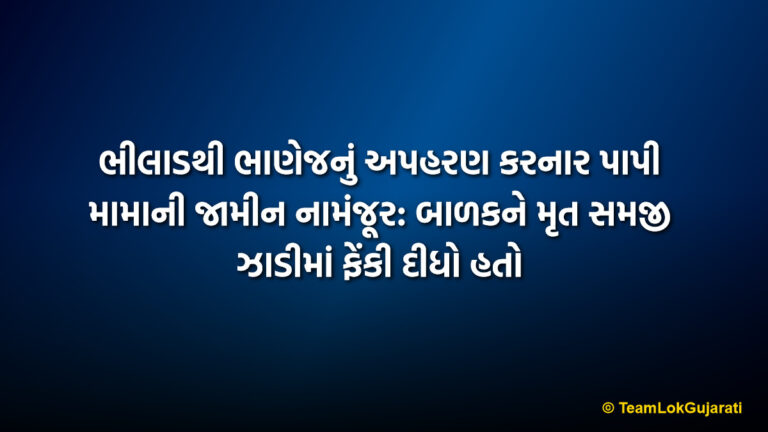 ભીલાડથી ભાણેજનું અપહરણ કરનાર પાપી મામાની જામીન નામંજૂર: બાળકને મૃત સમજી ઝાડીમાં ફેંકી દીધો હતો | Bhilad Child Kidnapping Case: Court Rejects Bail Plea of Uncle Who Left 7-Year-Old to Die