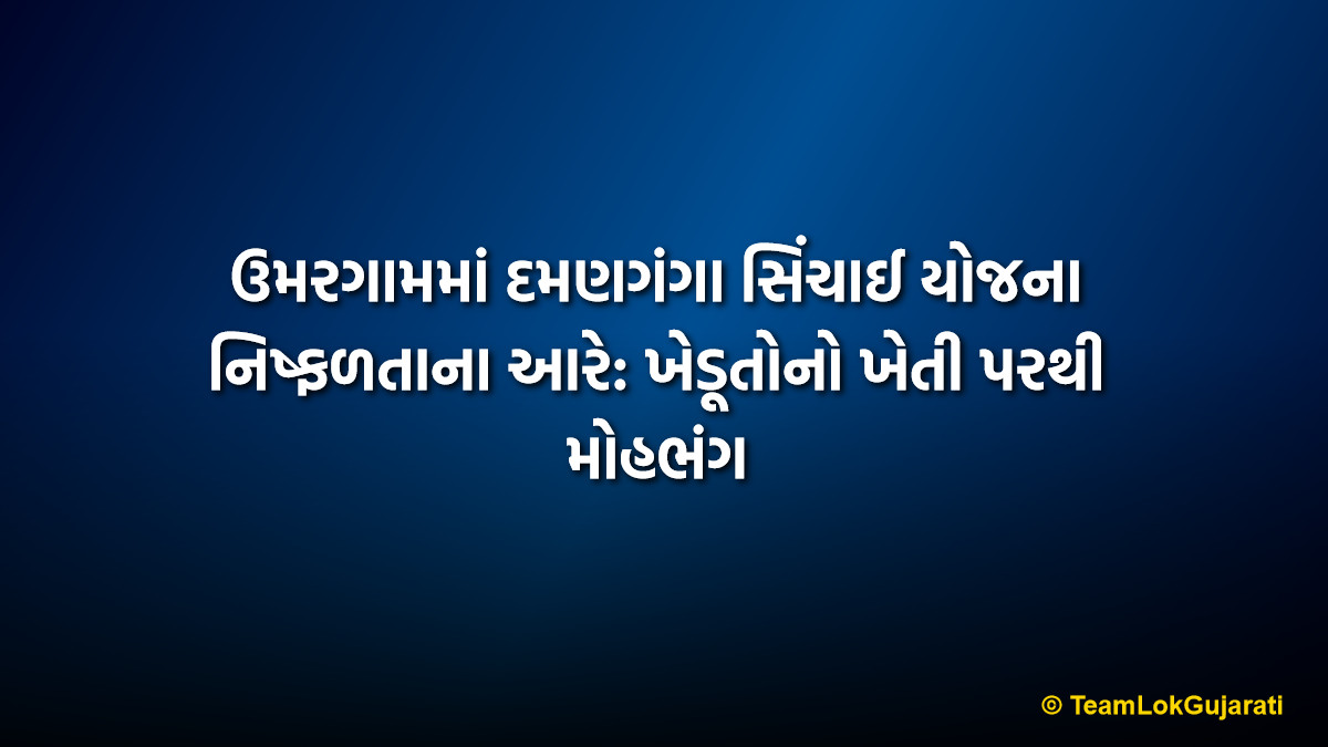 ઉમરગામમાં દમણગંગા સિંચાઈ યોજના નિષ્ફળતાના આરે: ખેડૂતોનો ખેતી પરથી મોહભંગ | Daman Ganga Irrigation Scheme Umargam: Farmers Abandon Canals as Water Dries Up
