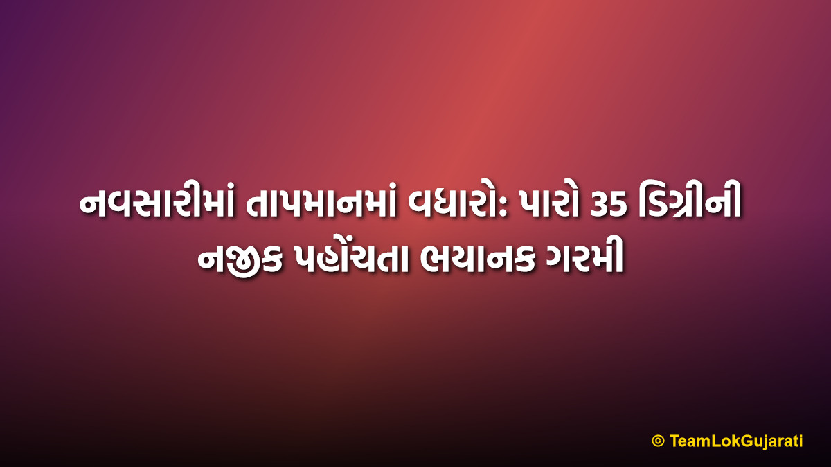 નવસારીમાં તાપમાનમાં વધારો: પારો 35 ડિગ્રીની નજીક પહોંચતા ભયાનક ગરમી | Navsari Temperature Rise Hits 35 Degrees: Intense Heat Wave Updates