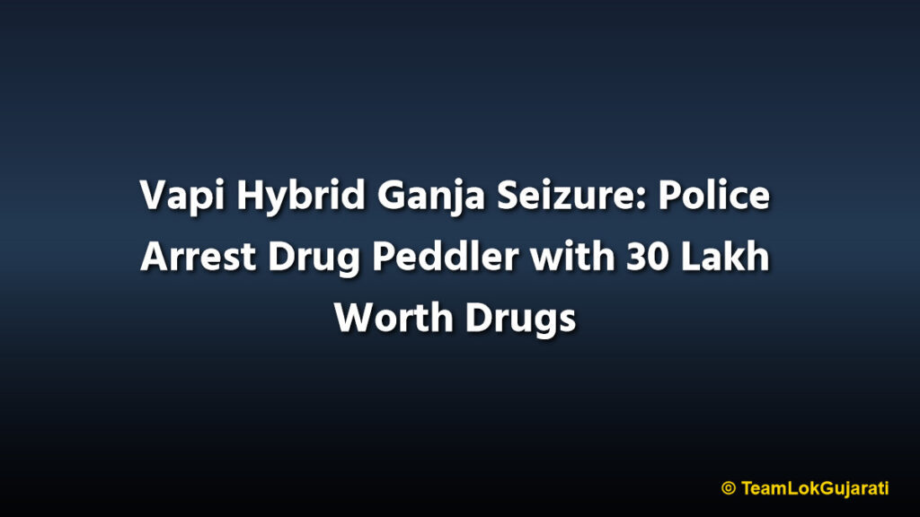 Vapi Hybrid Ganja Seizure: Police Arrest Drug Peddler with 30 Lakh Worth Drugs