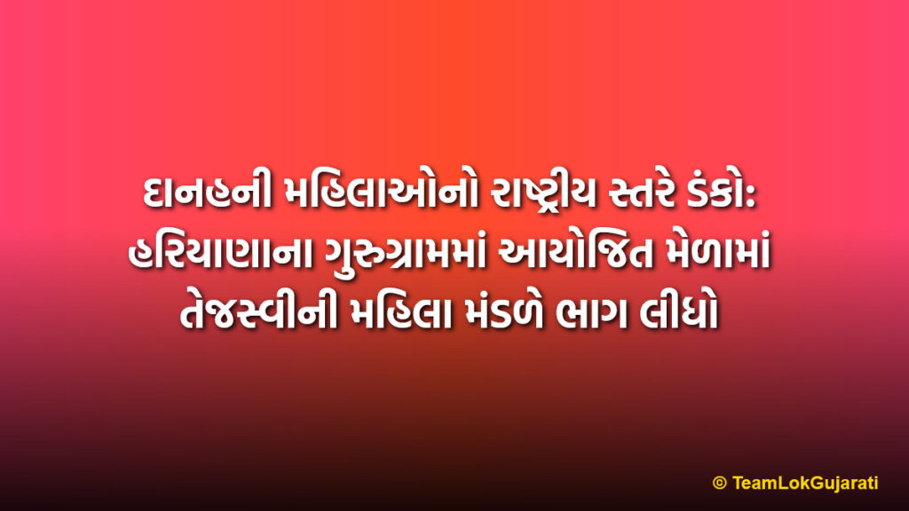દાનહની મહિલાઓનો રાષ્ટ્રીય સ્તરે ડંકો: હરિયાણાના ગુરુગ્રામમાં આયોજિત મેળામાં તેજસ્વીની મહિલા મંડળે ભાગ લીધો