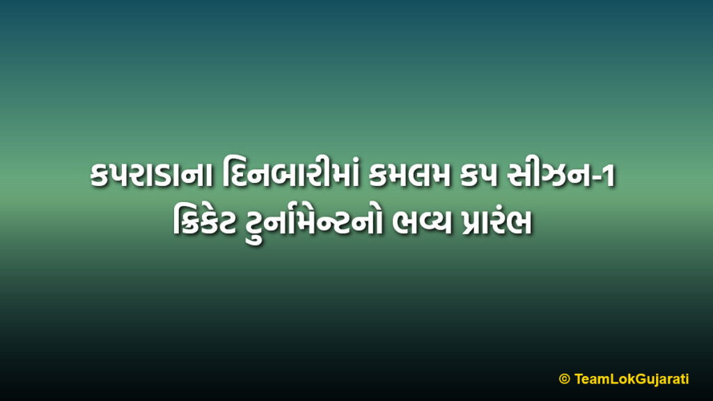 કપરાડાના દિનબારીમાં કમલમ કપ સીઝન-1 ક્રિકેટ ટુર્નામેન્ટનો ભવ્ય પ્રારંભ
