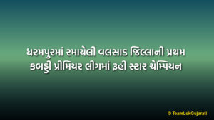 ધરમપુરમાં રમાયેલી વલસાડ જિલ્લાની પ્રથમ કબડ્ડી પ્રીમિયર લીગમાં રૂહી સ્ટાર ચેમ્પિયન