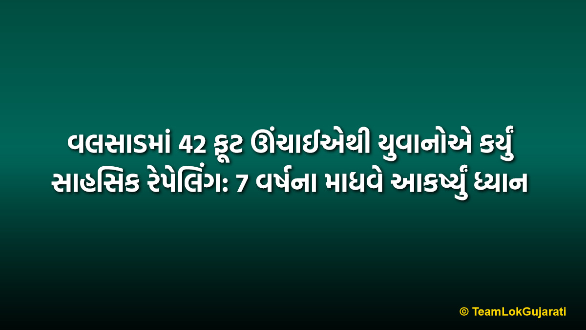 વલસાડમાં 42 ફૂટ ઊંચાઈએથી યુવાનોએ કર્યું સાહસિક રેપેલિંગ: 7 વર્ષના માધવે આકર્ષ્યું ધ્યાન