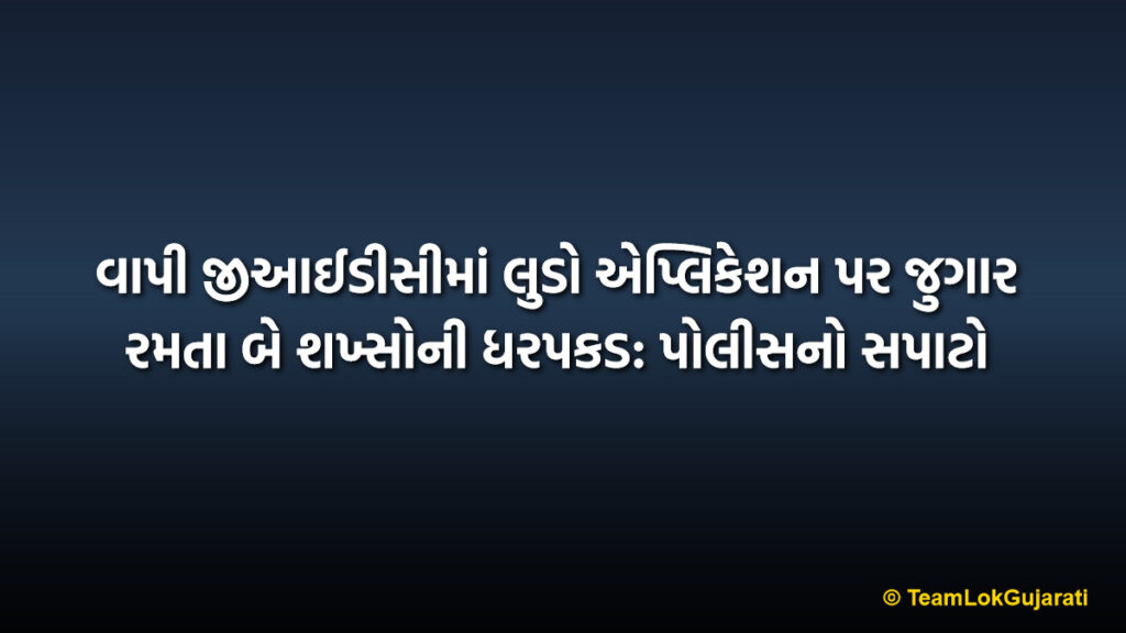 વાપી જીઆઈડીસીમાં લુડો એપ્લિકેશન પર જુગાર રમતા બે શખ્સોની ધરપકડ: પોલીસનો સપાટો | Two Arrested Playing Gambling On Ludo App In Vapi GIDC: Police Action